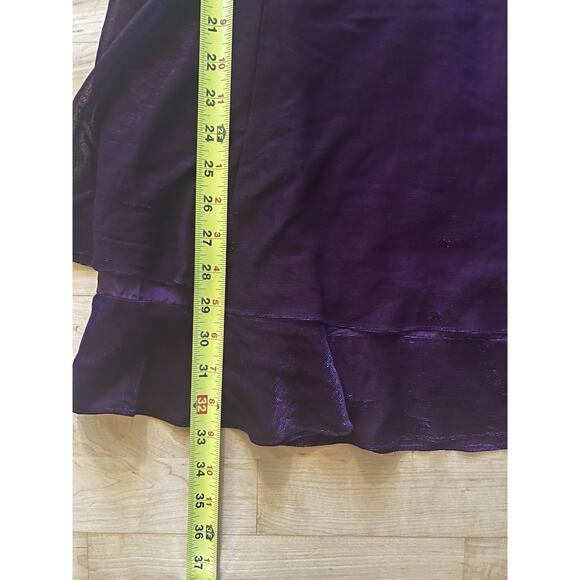 VTG Steppin Out Purple Iridescent Y2K Mini Dress 13/14 - Picture 4 of 5